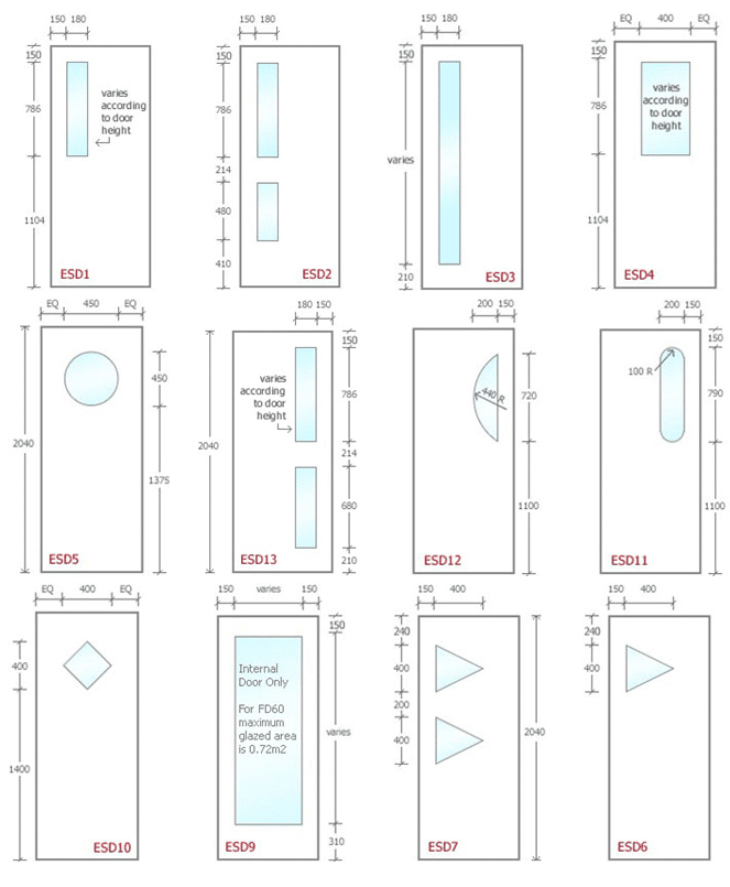 Glazed clearance fire doors